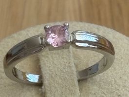 Luxus Elegante Solitär gr: 19/9 Ring Zirkonia Farbe: Silver
