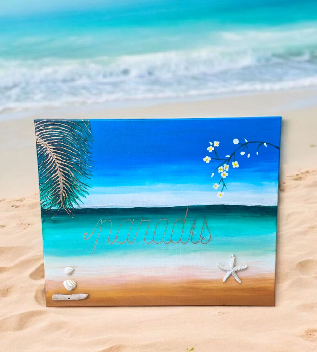 Dipinti: Tableau acrylique "PARADIS" Unique(Peint Main)Retrait – Nuovo e nell'imballaggio originale da Etoy venduto da MyStyleMyMode 1