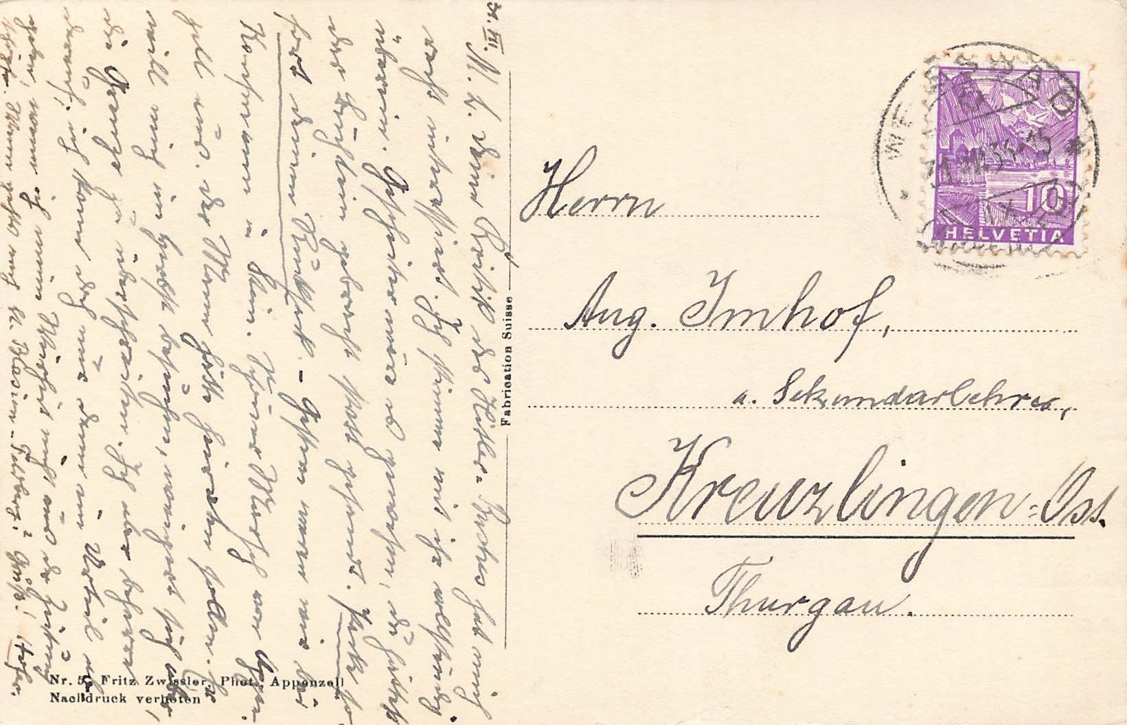 Cartoline postali: Säntis Schwebebahn Gondelbahn – Usato da Biasca venduto da Blenio71 1