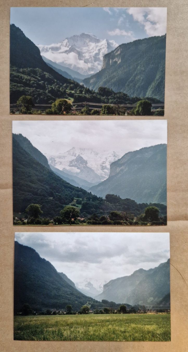 Poster & Bilder: 3 Originalfotos Jungfrau 2001 – Gebraucht aus Melchnau von Fishel