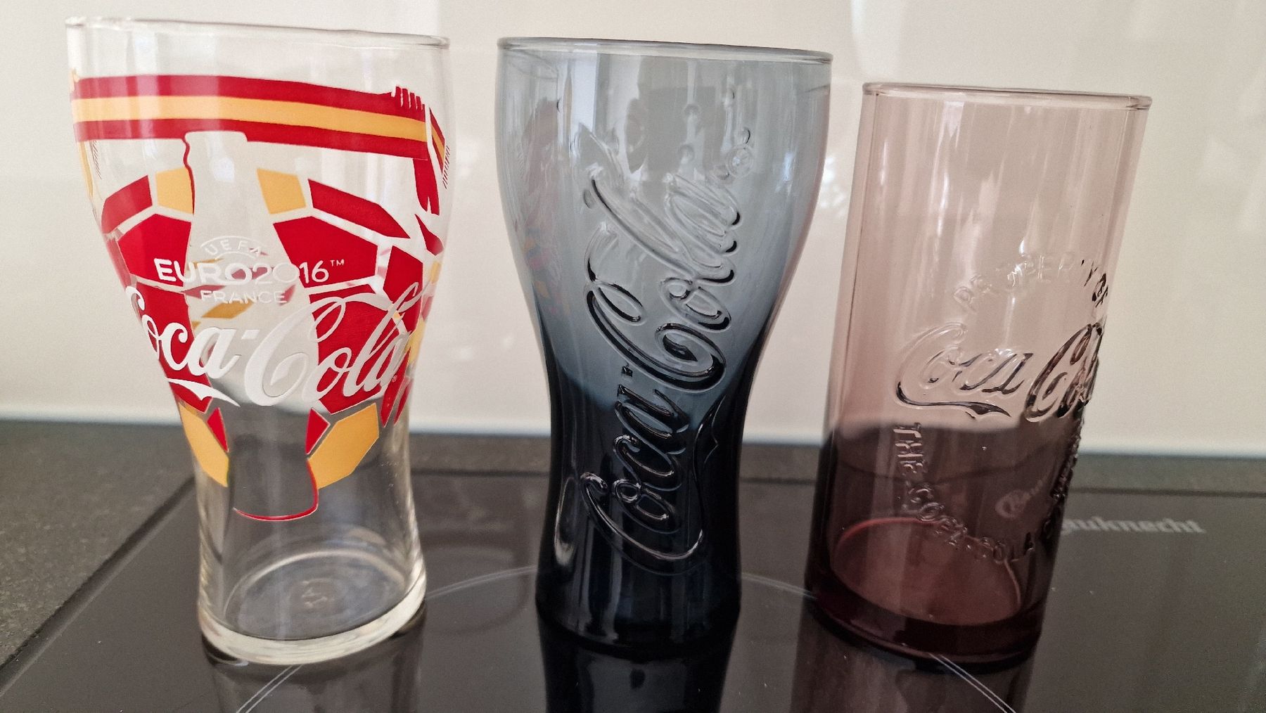 Coca-Cola Gläser: 3 limitierte Coca Cola Gläser – Neu (gemäss Beschreibung) aus Murten von Cheri23