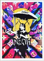 Death NYC Ltd Pop Art Druck " Vuitton Kaws Banksy Nola Girl