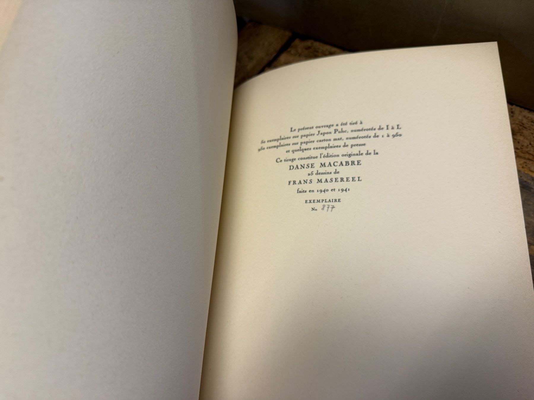 Libri: Frans MASEREEL Danse Macabre 1941 nummeriert – Usato da Bern venduto da Jwpm66 2
