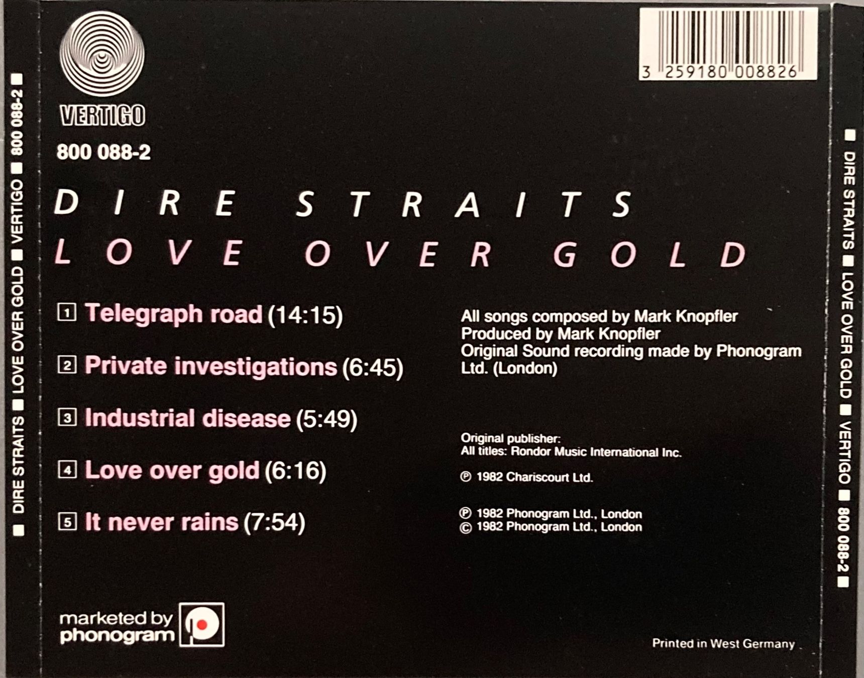 Dischi in vinile: DIRE STRAITS - LOVE OVER GOLD – Usato da Poliez-Pittet venduto da Newtown-Records 1