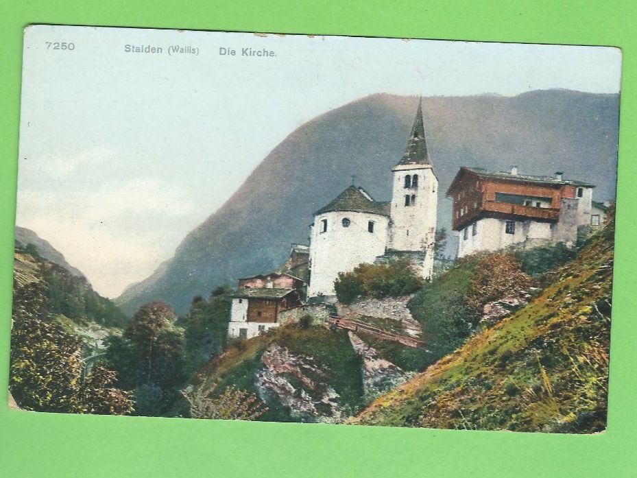 Cartoline postali: Stalden (Wallis) Die Kirche – Usato da Zürich venduto da t24_de