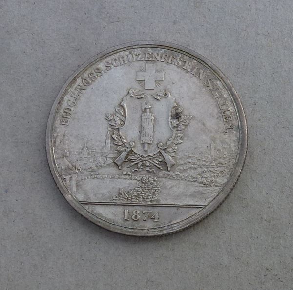 Tutti le monete: ++ 5.- Franken 1874 St. Gallen – Usato da Walkringen venduto da Casablanca777 1
