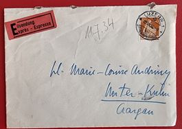 HELVETIA 140 LUZERN EXPRESS NACH UNTER KULM AARGAU 1934