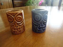 2 x pots à cure-dents motif chouette