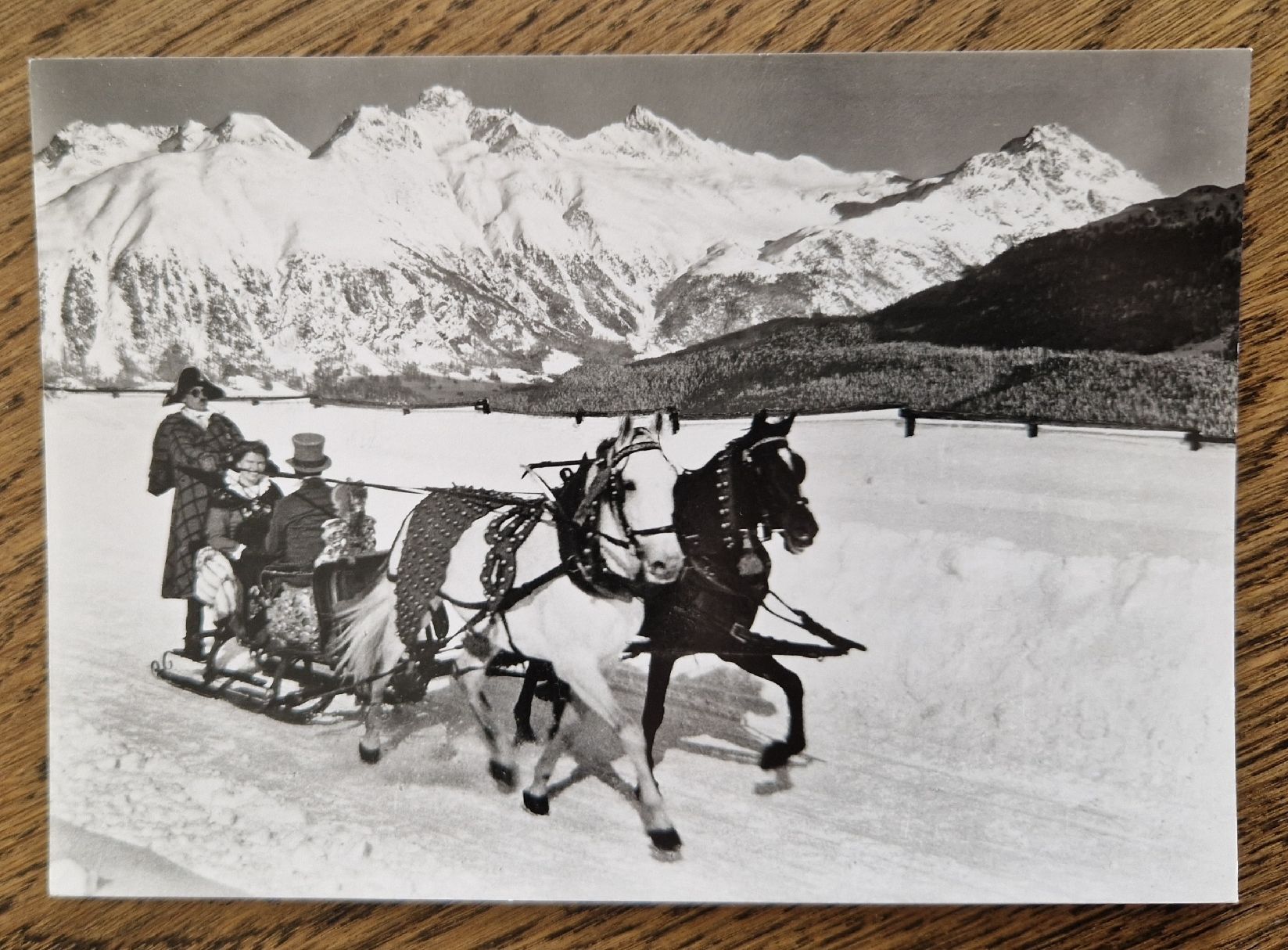 Cartoline postali: Engadiner Schlittengespann, Ph.u.Verlag H.Steiner St. Moritz – Usato da Ebikon venduto da Donar50