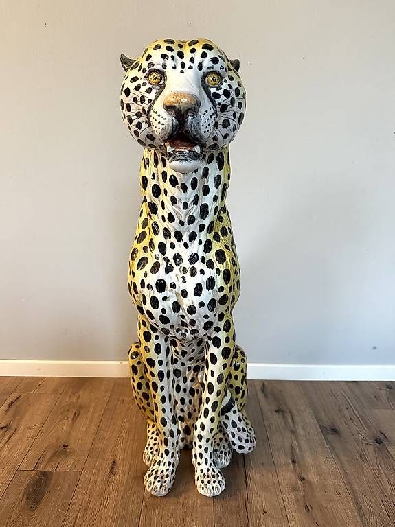 Sculture & Statue: Leopard Statue Italien um 1960 Terrakotta – Usato da Nidau venduto da Nintschgu 1