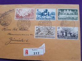 FL eingeschriebender Brief von VADUZ nach Zürich 3.V.1942