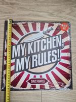 Plaque métal décorative cuisine "My Kitchen, My Rules" 30cm