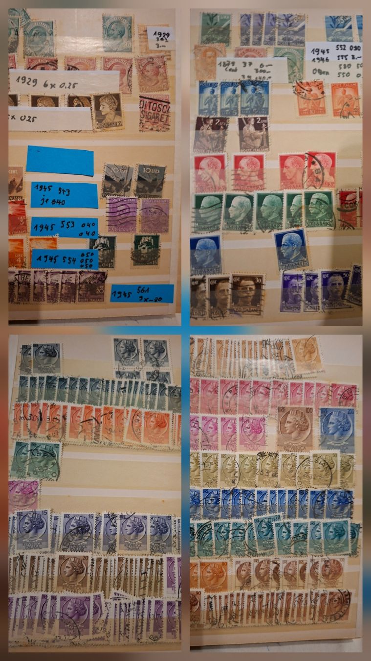 Tutti i francobolli: Briefmarken Sammlung Italien  – Usato da Balgach venduto da SIMEON27