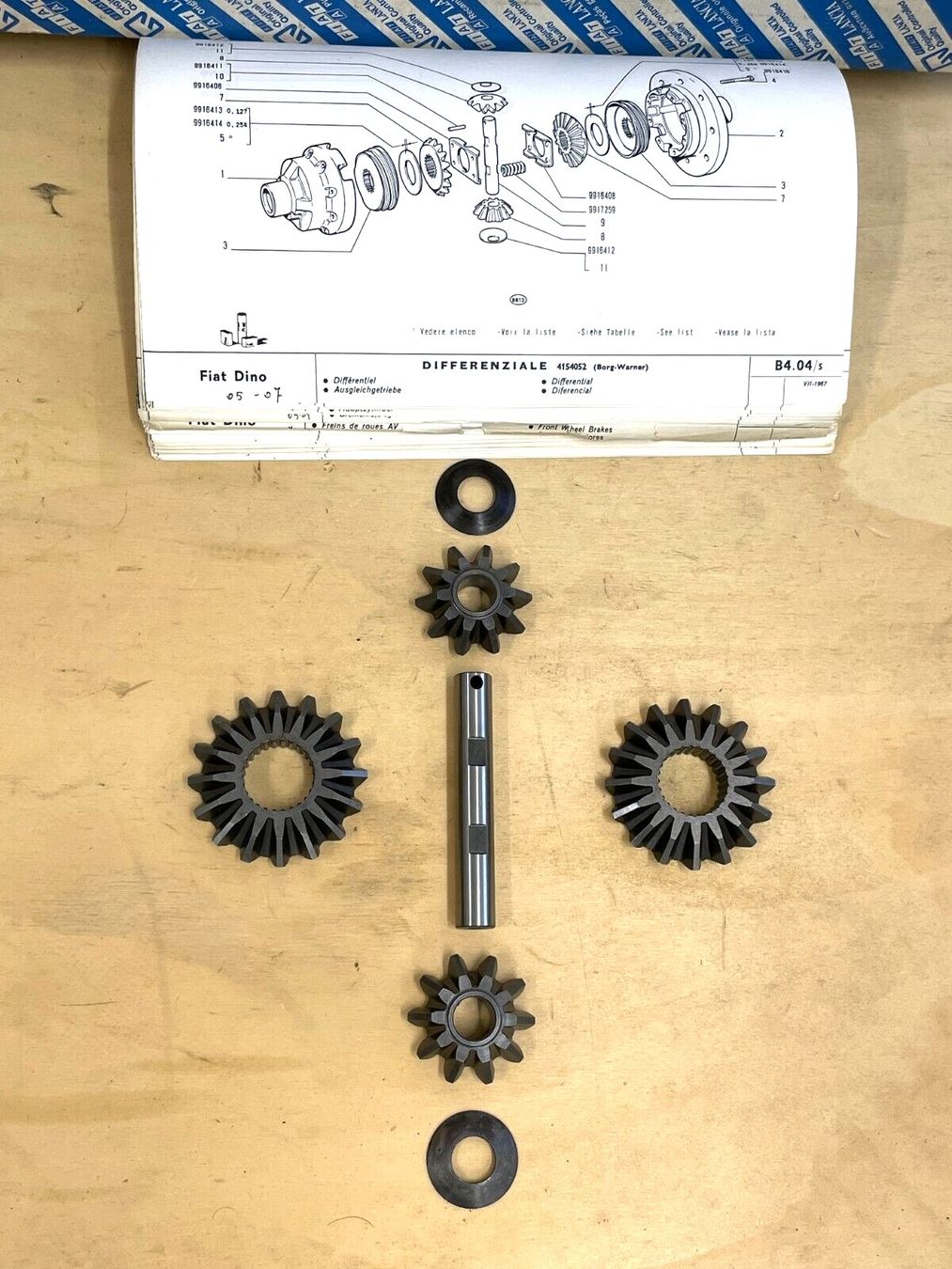 Fiat Alle Autoersatzteile: FIAT DINO 2000 KIT COMPLETTO INGRANAGGI DIFFERENZIALE BORG-W – Neu (gemäss Beschreibung) aus Muri AG von Topfurby 1