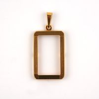 Goldanhänger 18K mit Fassung für 2,5g Barren