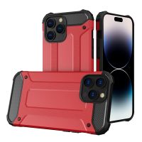 Pour iPhone 14 Pro Max Magic Armor Coque en TPU Rouge