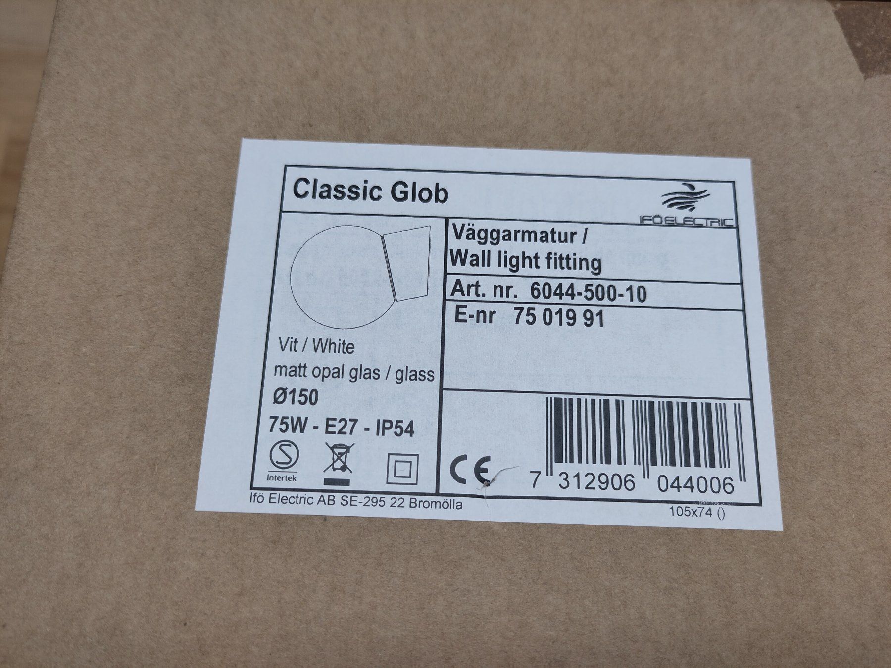 Lampade: Wandleuchte Classic Glob mit E27 Fassung – Nuovo e nell'imballaggio originale da Schmitten FR venduto da SirLanzelot 5