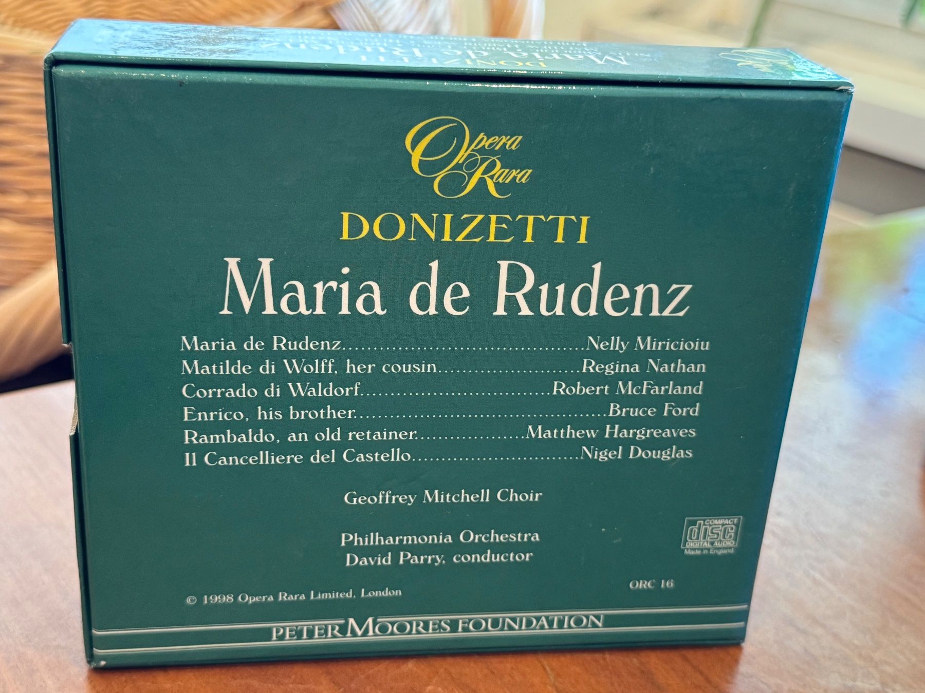 CD: Gaetano Donizetti - Maria de Rudenz - HG41C – Nuovo (secondo la descrizione) da Küsnacht ZH venduto da pdproject 1