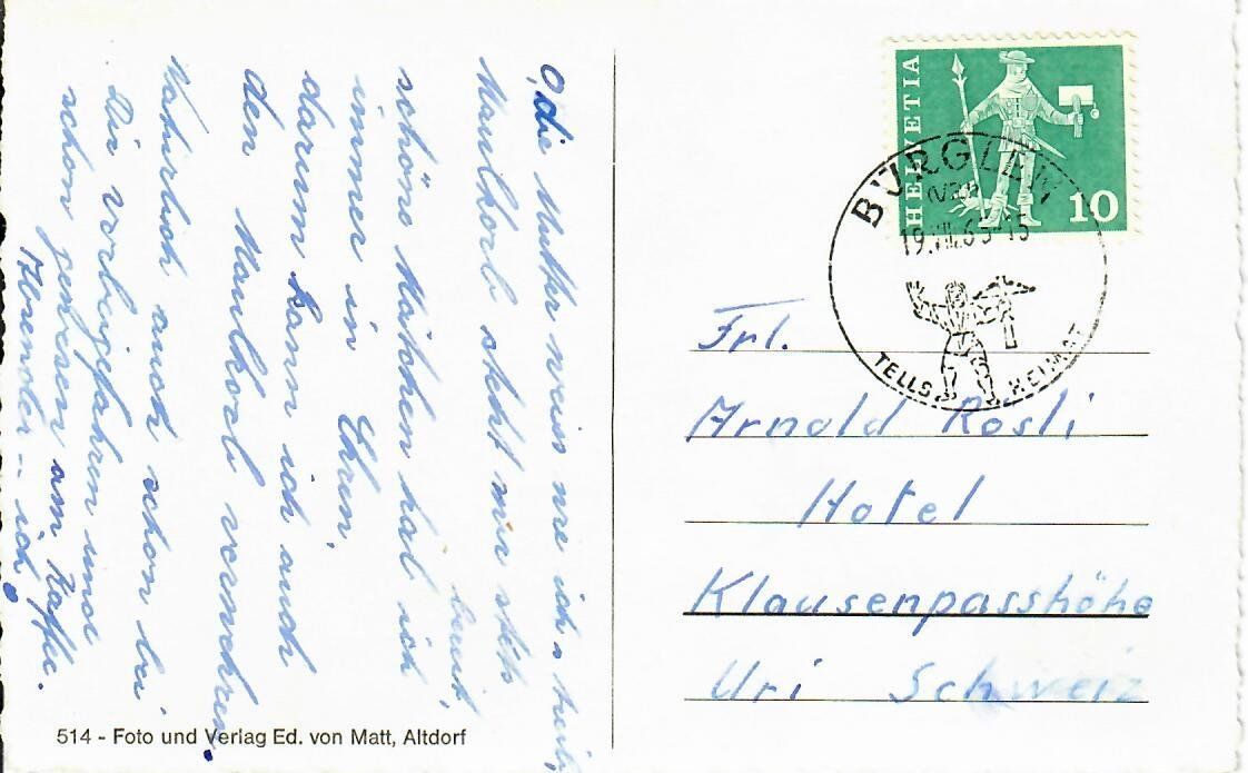 Cartes postales: Bürglen Uri – D'occasion à Hochdorf par Ziegel-16 1