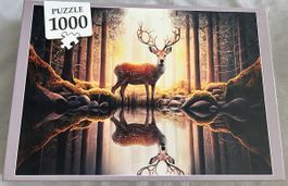 Puzzle 1000 „Hirsch in einer Waldlichtung“      NEU 