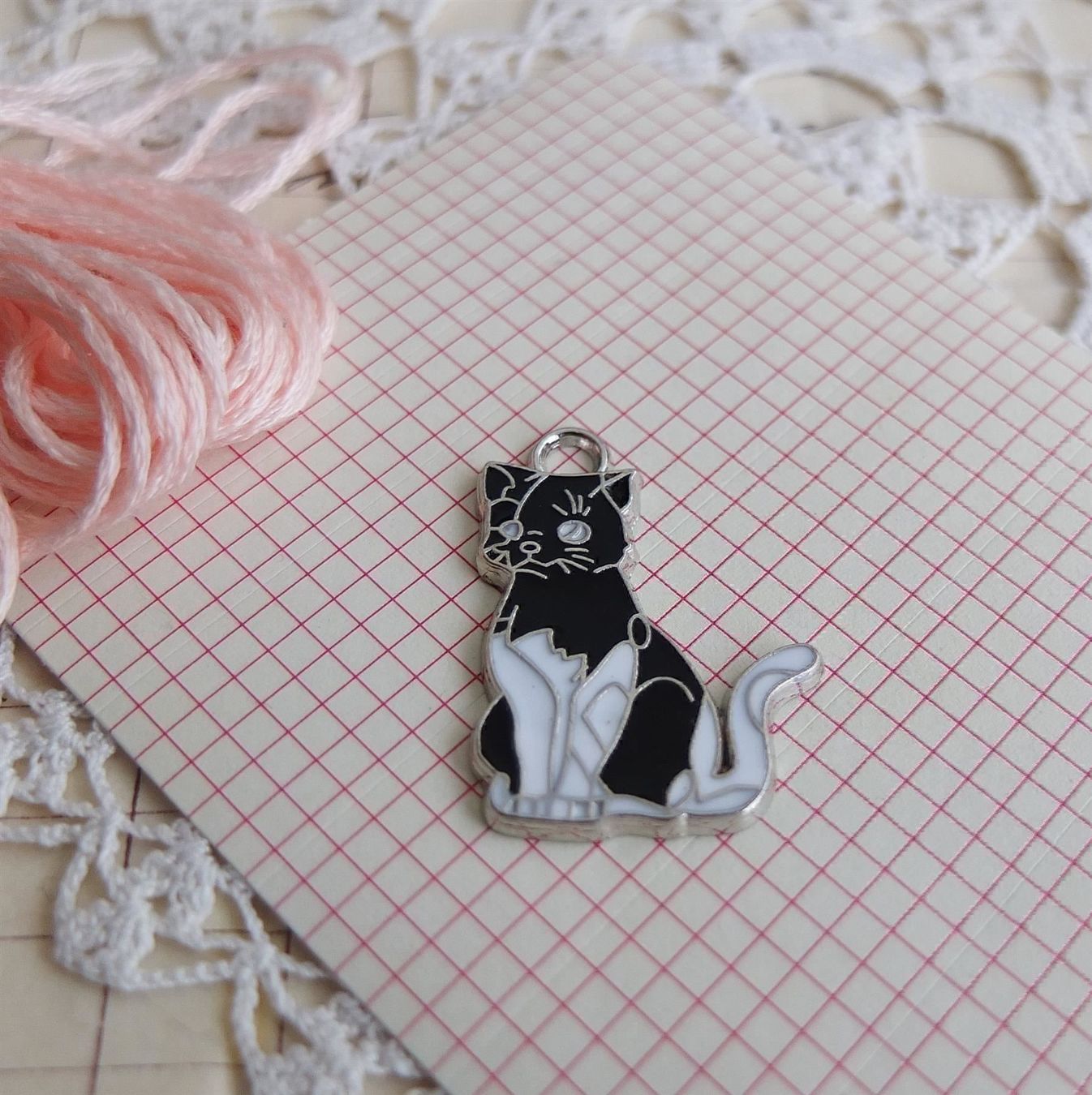 Ciondoli: 1x Anhanger Metall Katze chat émail charm – Nuovo (secondo la descrizione) da Meyrin venduto da laservette99