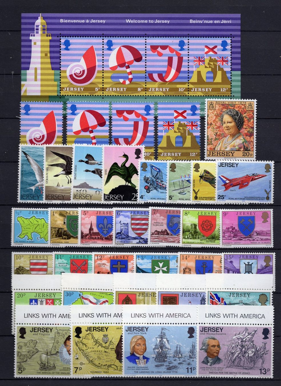 Tutti i francobolli: R6174  /  JERSEY 1975 neufs XX – Nuovo (secondo la descrizione) da Ste-Croix venduto da MONT-TAGNAC