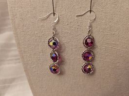 Ohrringe aus Swarovski Perlen Fuchsia
