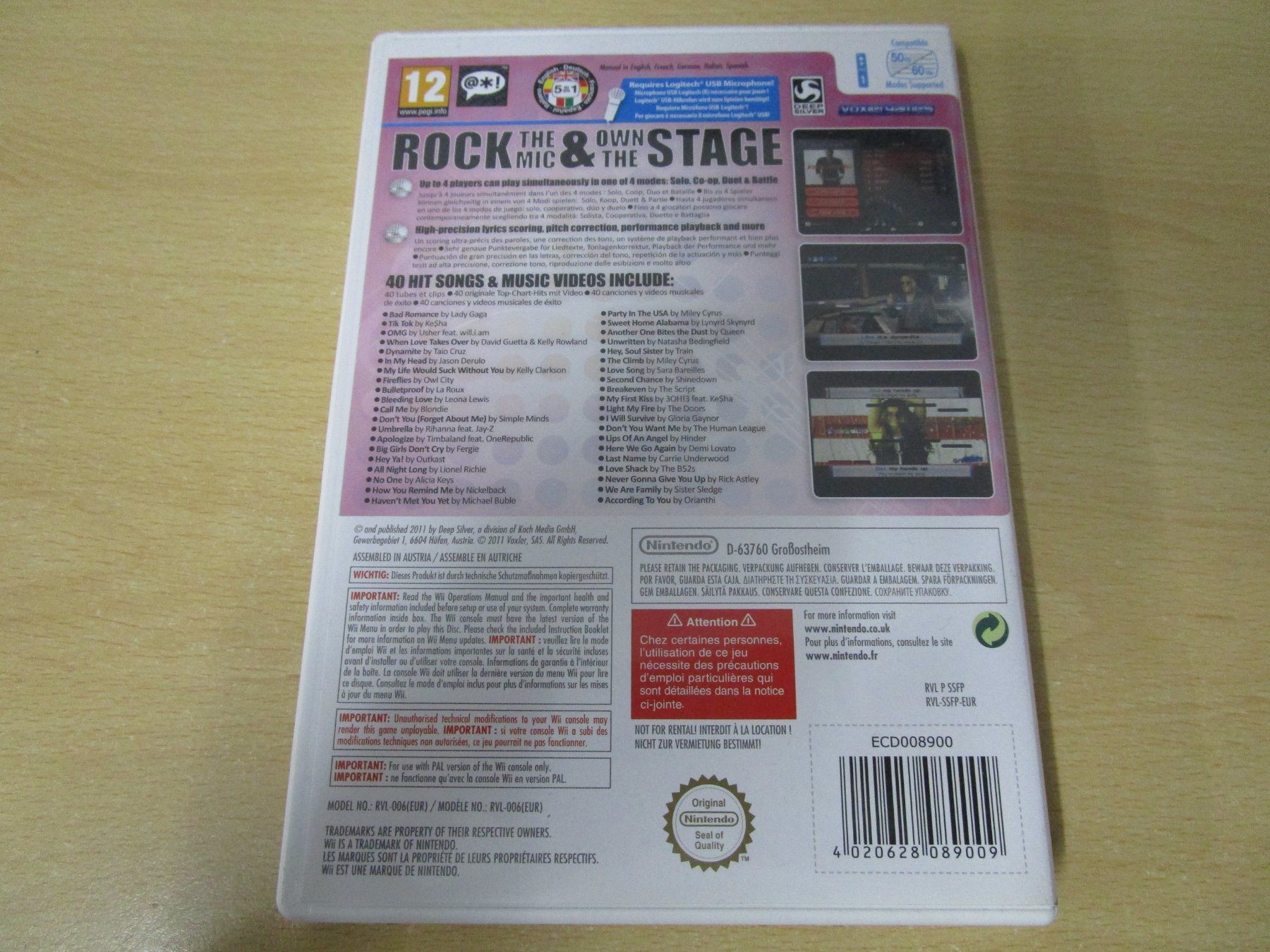 Nintendo Giochi: Sing 4 Nintendo Wii – Usato da Goldau venduto da agestuffer 1