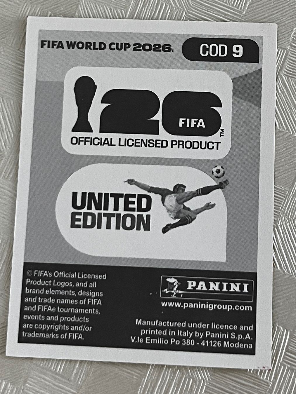 Panini Carte collezionabili: Panini Fifa World Cup 2026 COD 9 – Usato da Winterthur venduto da Numero1 1