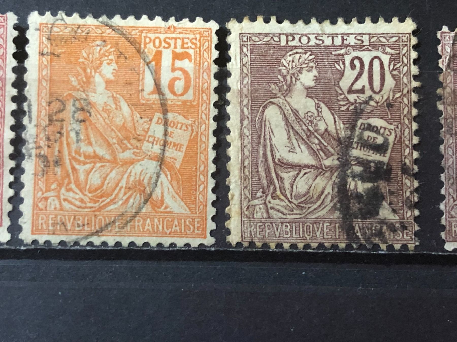 Alle Briefmarken: Série complète Mouchon oblitérés 1900-02 – Gebraucht aus Lausanne von ffhoud 2