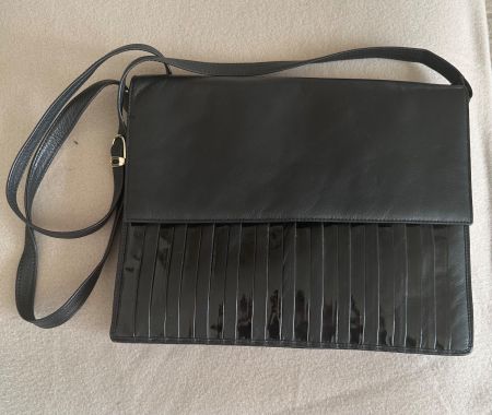🟢 Sac à main grande pochette cuir vintage Leder Tasche