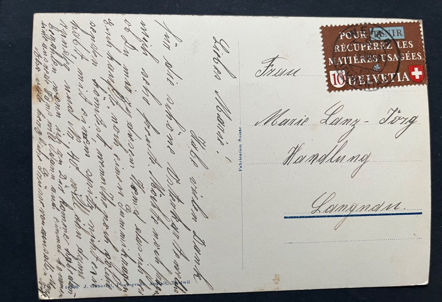Ansichtskarten: Sumiswald, ca. 1950 – Gebraucht aus Ostermundigen von DaxKarten-75 1