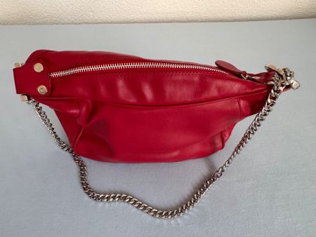 ITALIENISCHE LEDER-HANDTASCHE, 26x16x10, NOPPENBODEN, UNIKAT