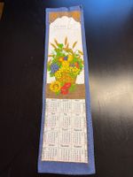 Seltener Wandkalender 1980 aus Stoff, Vintage Deko!