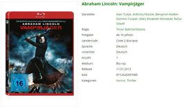 Abraham Lincoln: Vampirjäger (Bluray)