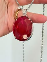 Certificat Superbe collier long avec pendentif 109.35 Ct
