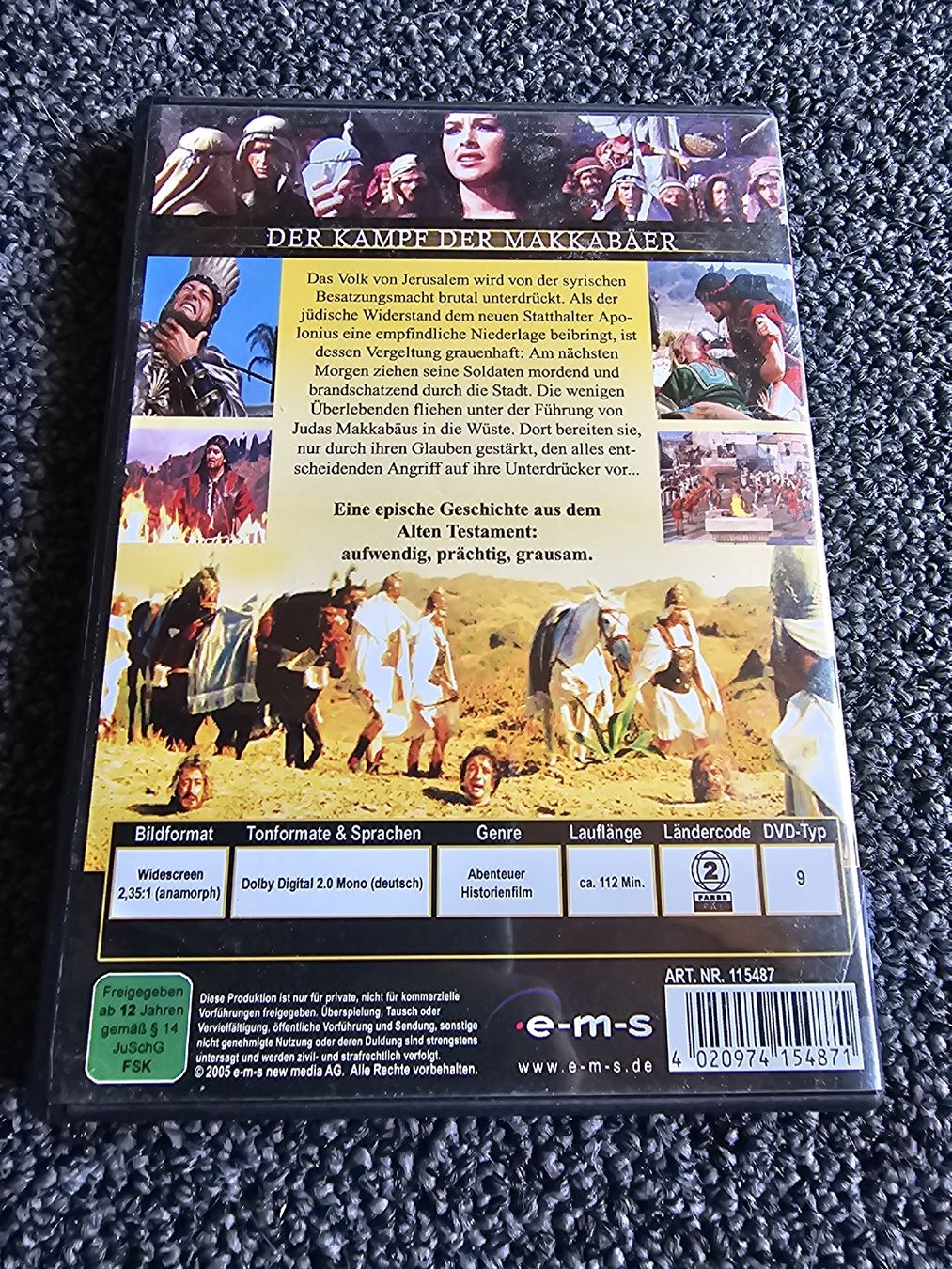 Tutti i DVDs: DVD Der Kampf der Makkabäer(21339) – Usato da Ruswil venduto da jan_bxl5 1