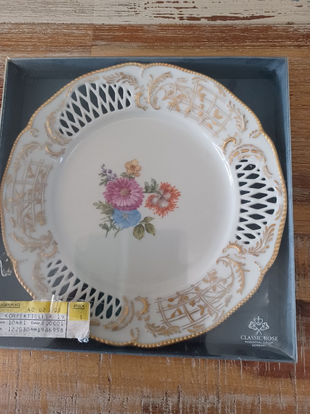 Rosenthal Teller: Classic Rose Konfektteller, Goldrand – Neu (gemäss Beschreibung) aus Boswil von Joli2222