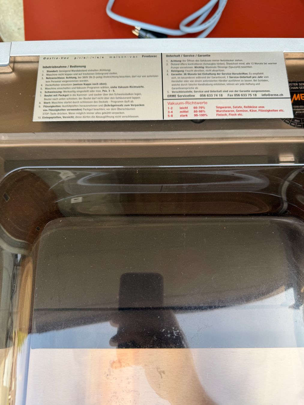 Elettrodomestici da cucina: Vacuummaschine Erme VM T5 S/CE – Usato da Hausen AG venduto da eri_6ndx 2