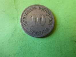 Dt. Reich 1891 A, 10 Pfennig