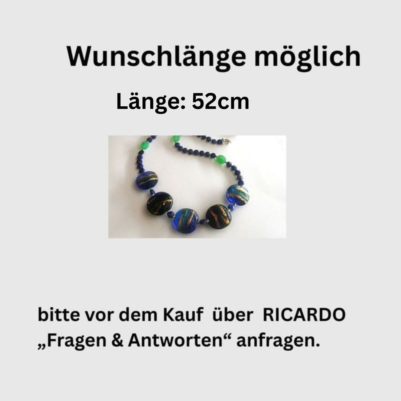 Colliers: Statement Lapislazuli Murano  Halskette blau Unikat bicolor – Neuf avec emballage d'origine à Lütisburg par Emarra 7