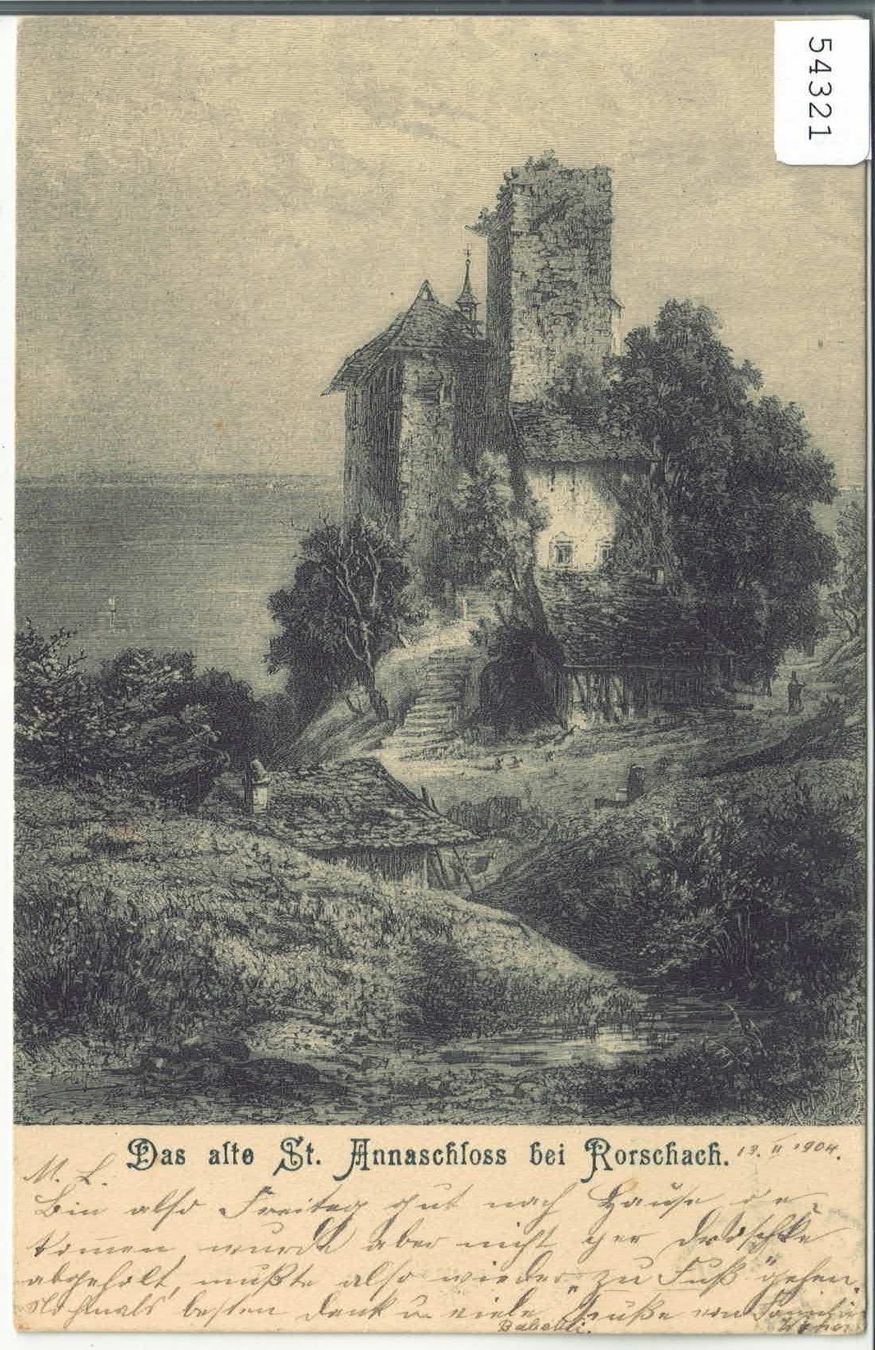 Cartes postales: Das alte St. Anna Schloss bei Rorschach – D'occasion à Ettingen par Kartenplanet