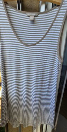 Débardeur /Tshirt Bananarepublic M blanc/Kaki