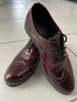 Elegante Alberto Sani Lack Schuhe, Burgunderrot, Gr. 38, Her