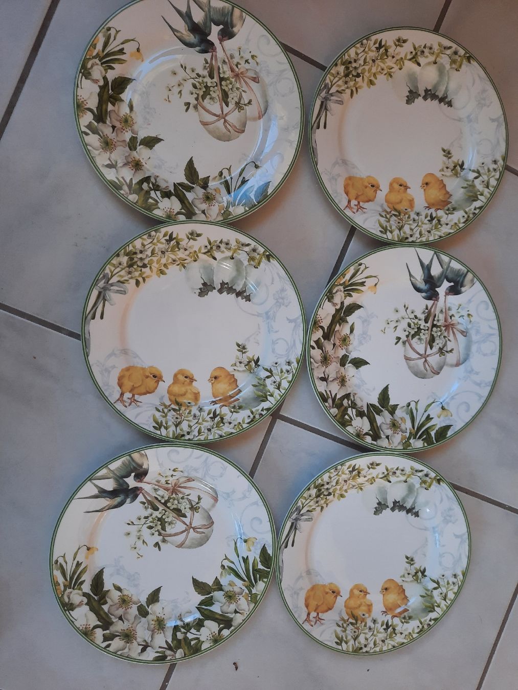Piatti: 6 anciennes ASSIETTES à dessert – Usato da Le Locle venduto da marylise01