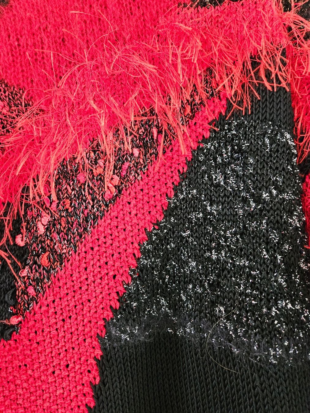 Maglioni & Felpe: Pullover handgestrickt Gr. 40 / 42 Mustermix Wolle/Baumwolle – Usato da Gossau ZH venduto da fashiontwo 3