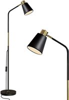 Stehlampe LED dimmbar Leselampe schwarz Wohnzimmer E27