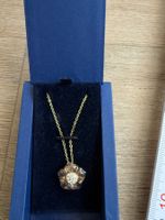 Swarovski Halskette, Goldkette mit Blume, Neuwertig!