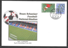 Sonderbrief Fussball neues Stadium Basel 27.6.2003