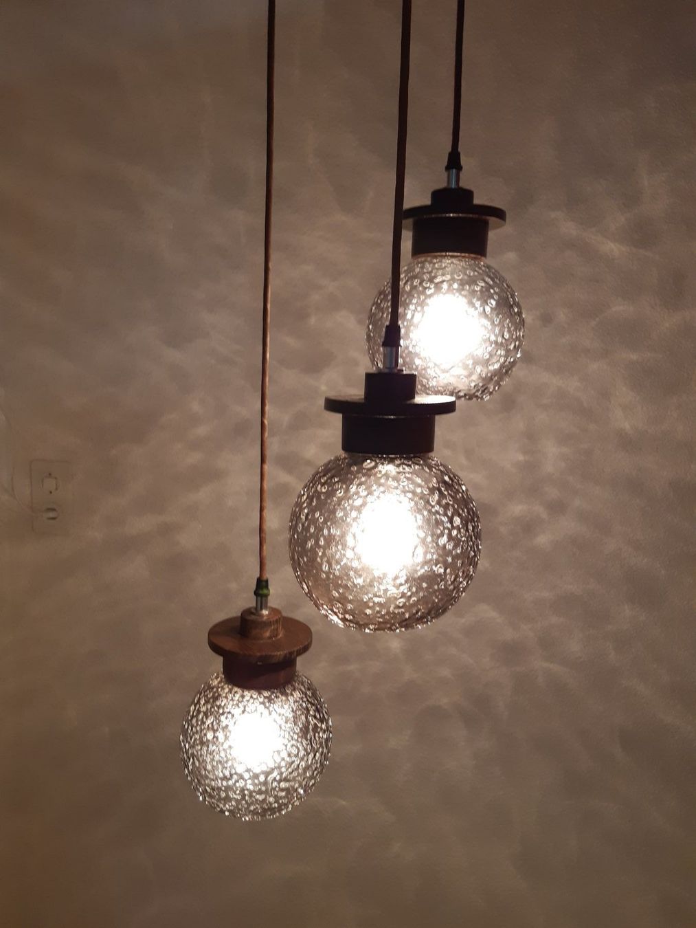 Lampen: Vintage Kugellampe 70er – Gebraucht aus Bévilard von Orscha 8